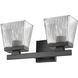 Astor 2 Light 16 inch Matte Black Vanity Wall Light