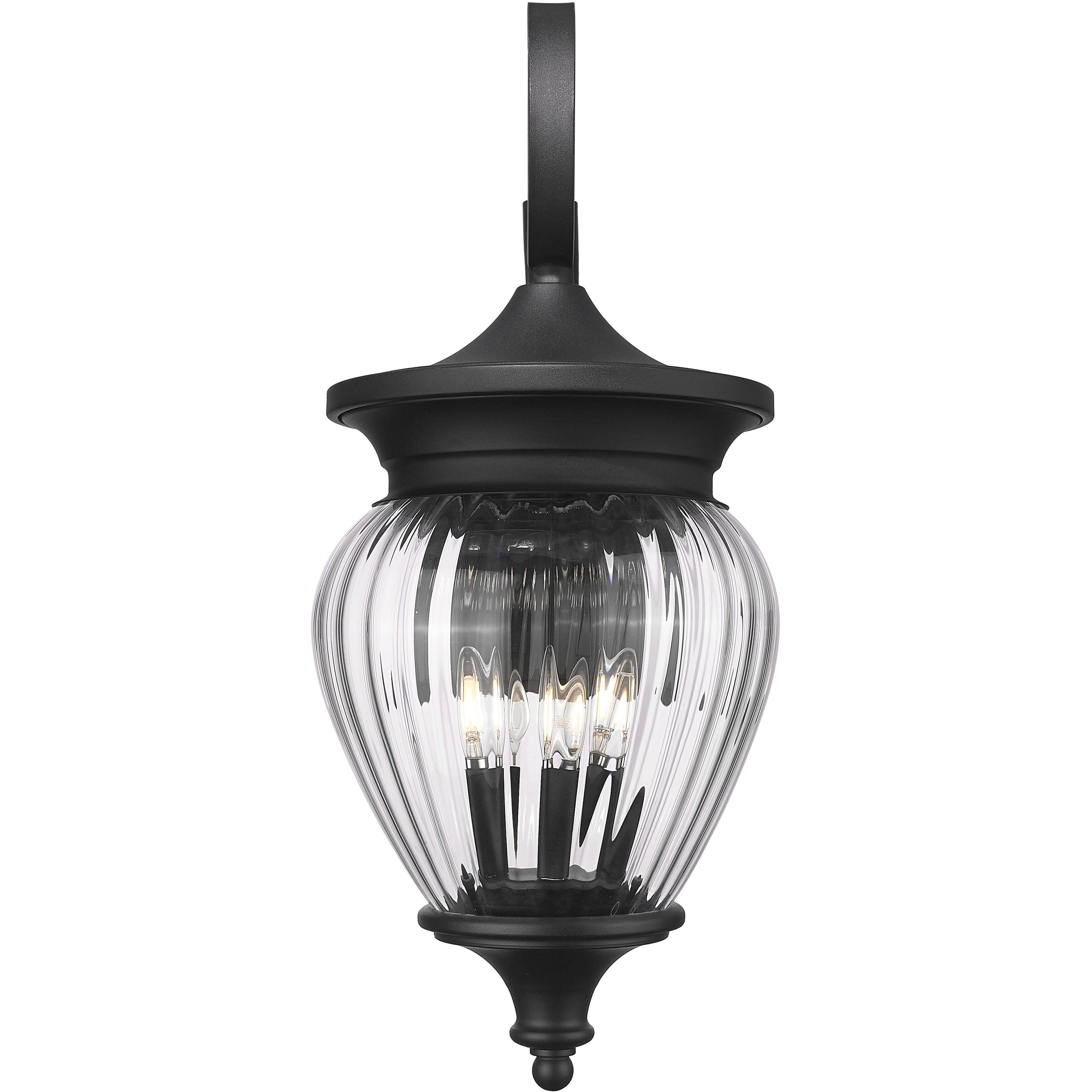 Davina Outdoor Wall Light in Black, G9