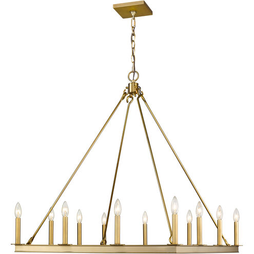 Barclay 12 Light 34 inch Olde Brass Chandelier Ceiling Light
