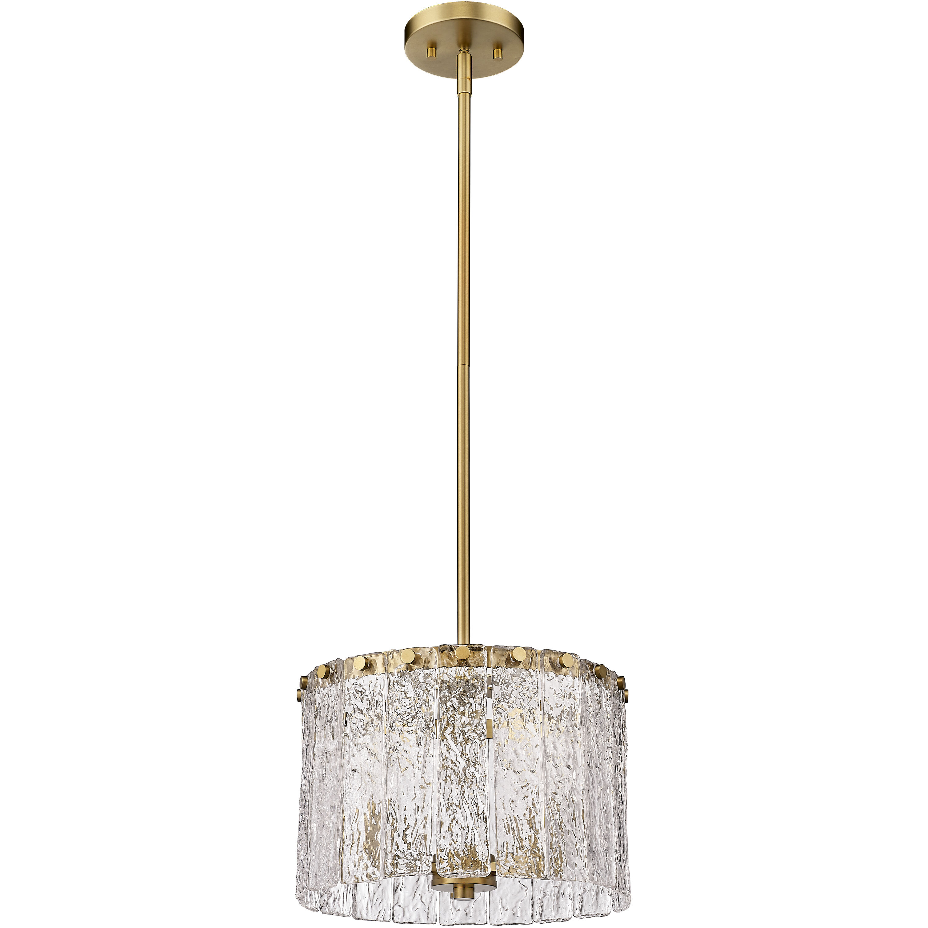Glacier 3 Light 12.5 inch Modern Gold Pendant Ceiling Light