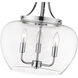 Joliet 3 Light 15.75 inch Chrome Pendant Ceiling Light