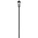 Gannon 3 Light 120.75 inch Black Outdoor Post Mounted Fixture in G9