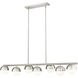 Realm Sphere Linear Chandelier Ceiling Light in Brushed Nickel