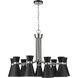 Soriano 9 Light 32 inch Matte Black/Brushed Nickel Chandelier Ceiling Light