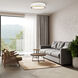 Bradley LED 16 inch Matte White and Modern Gold Flush Mount Ceiling Light