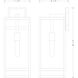 Nuri 1 Light 21.25 inch Black Outdoor Wall Light