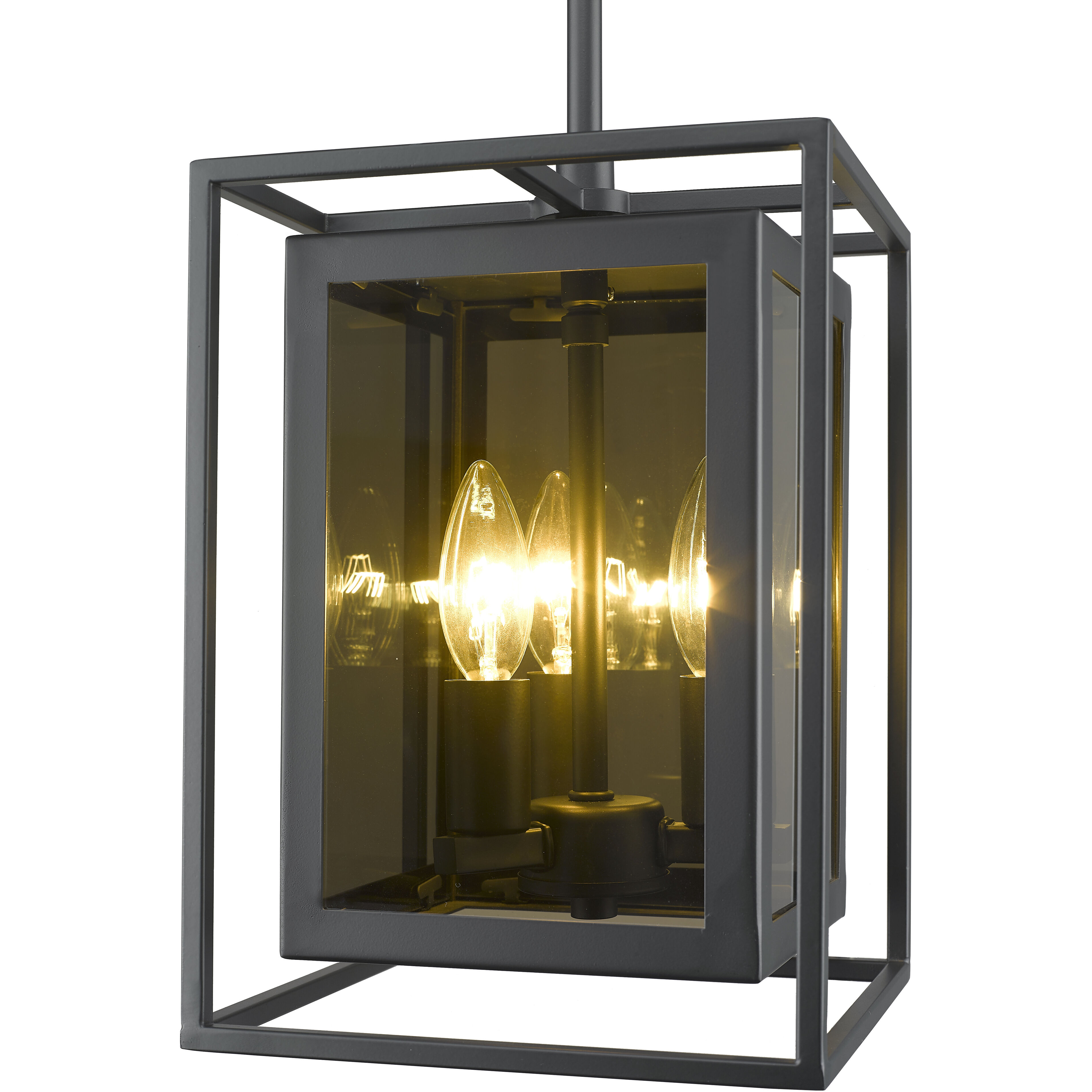 Infinity 3 Light 8 inch Misty Charcoal Pendant Ceiling Light