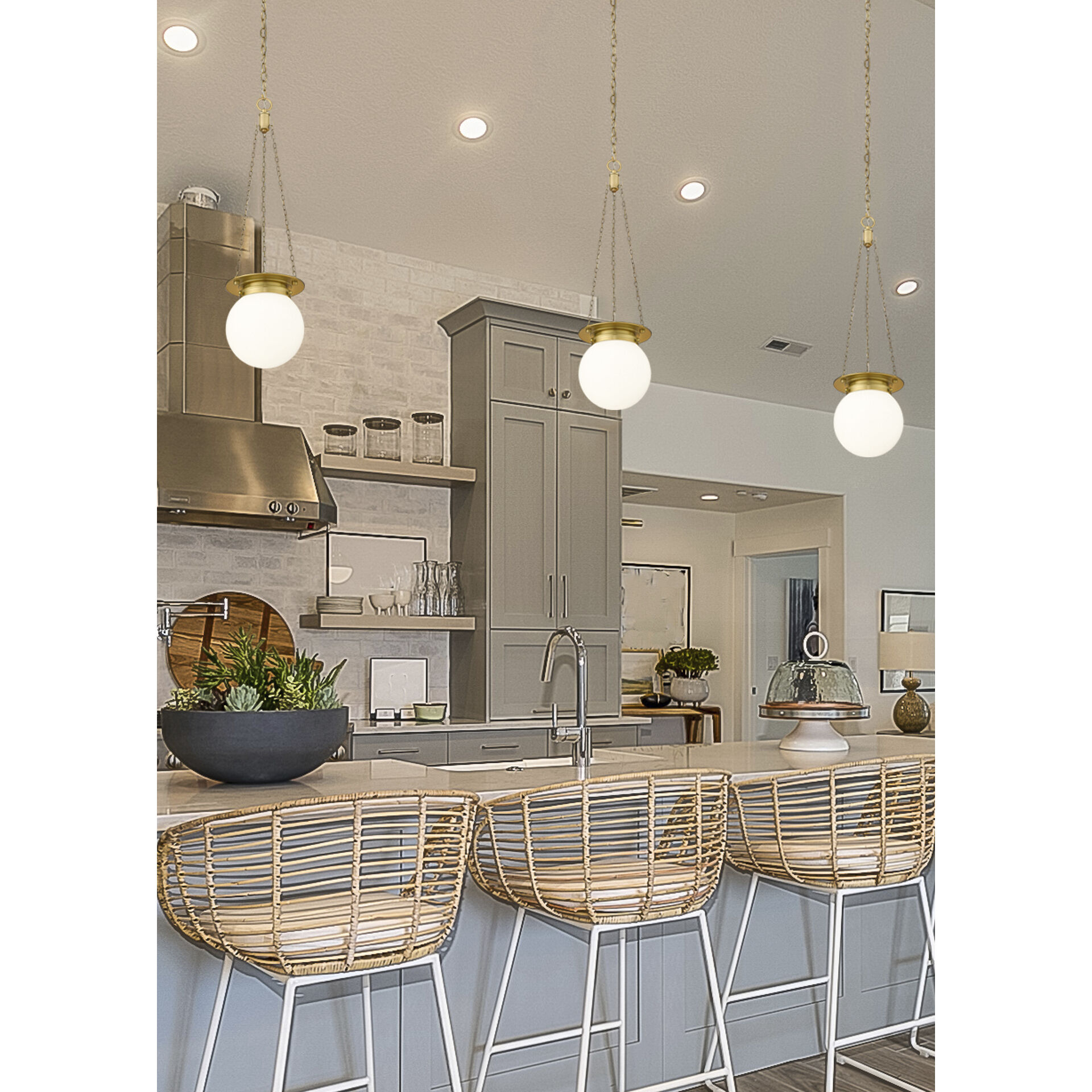 Calhoun 1 Light 9 inch Heritage Brass Pendant Ceiling Light