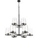 Callista 9 Light 38 inch Matte Black Chandelier Ceiling Light