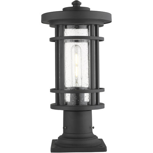 Jordan 1 Light 17 inch Black Outdoor Pier Mounted Fixture