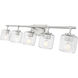 Landon 5 Light 42 inch Brushed Nickel Vanity Wall Light