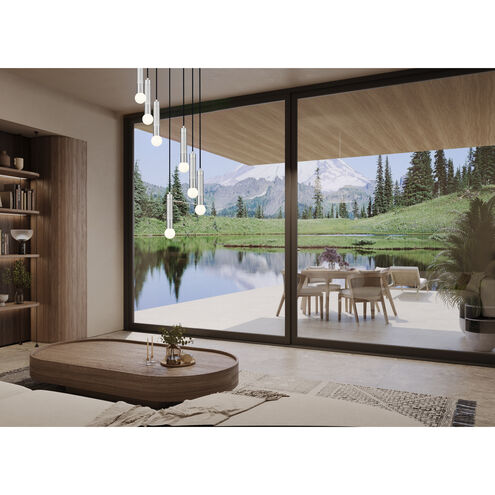 Stari 7 Light 18 inch Brushed Nickel Chandelier Ceiling Light