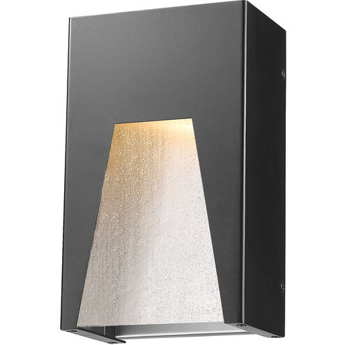 Millenial LED 10 inch Black Silver Outdoor Wall Light