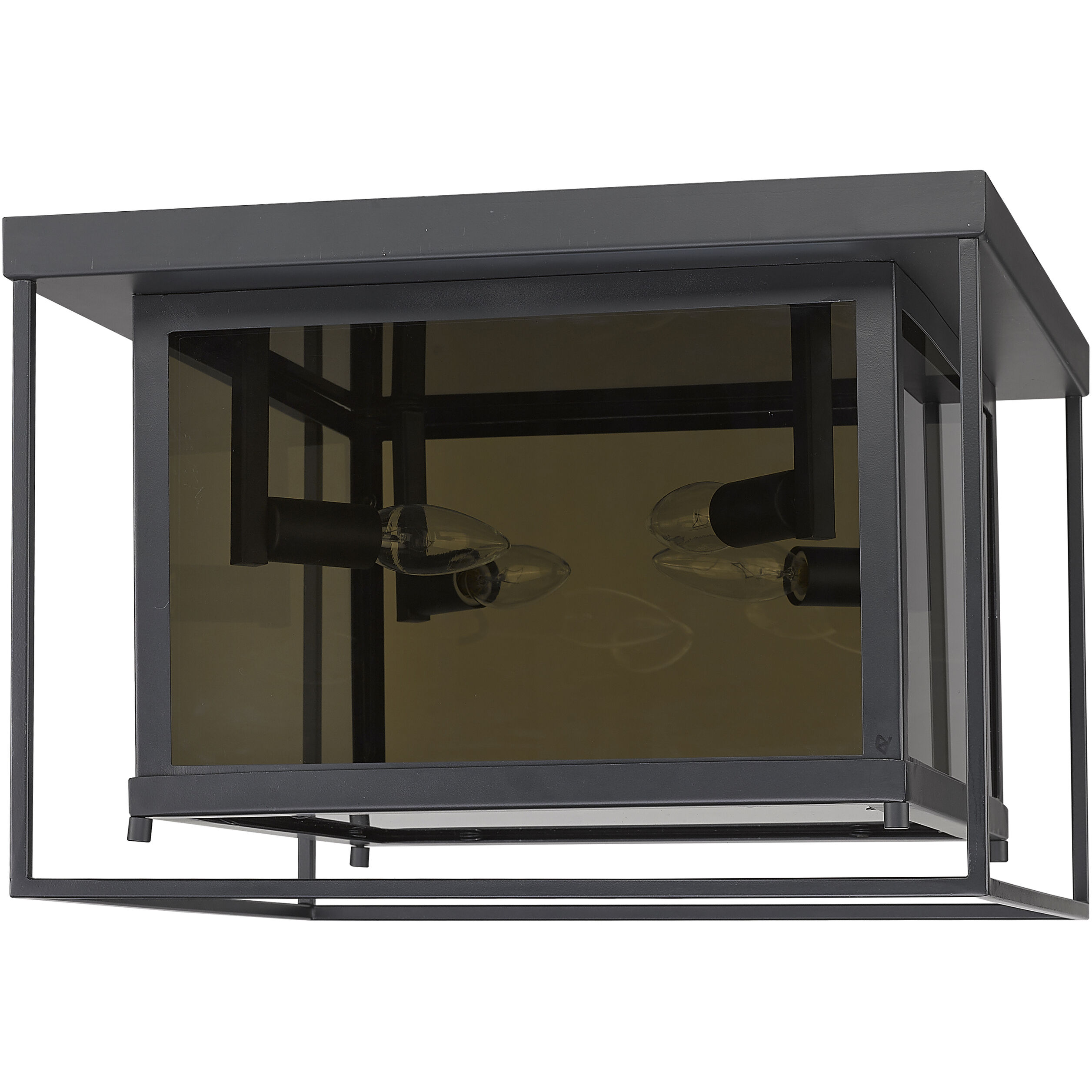 Infinity 4 Light 16 inch Misty Charcoal Flush Mount Ceiling Light