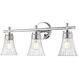 Belle 3 Light 24 inch Chrome Bath Vanity Light Wall Light
