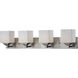 Quube 4 Light 30 inch Brushed Nickel Vanity Wall Light