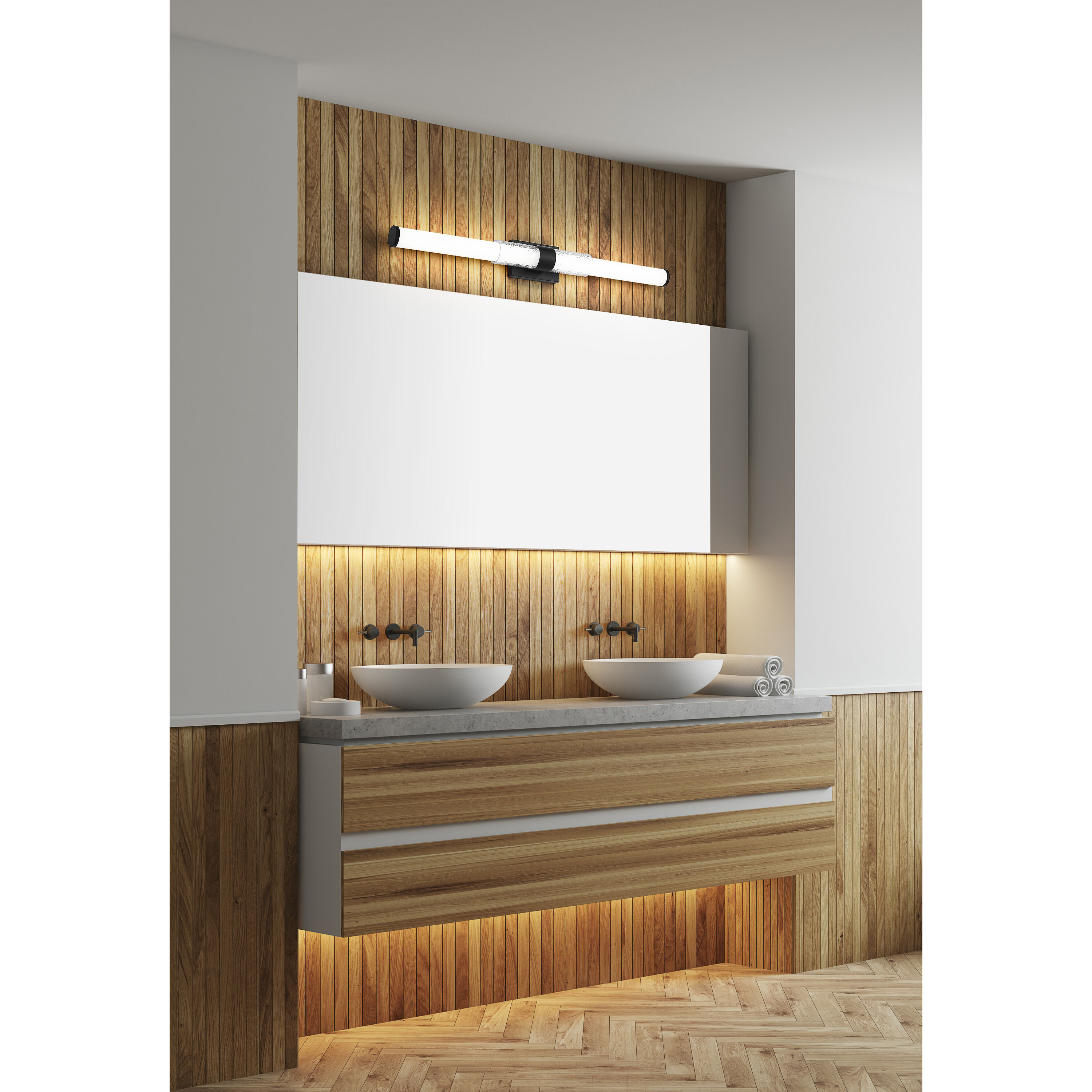 Egon LED 40 inch Matte Black Bath Vanity Light Wall Light