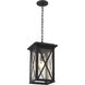 Brookside 1 Light 9.5 inch Black Outdoor Chain Mount Ceiling Fixture