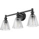 Auden 3 Light 23.75 inch Matte Black Bath Vanity Wall Light
