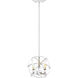 Cavallo 3 Light 12 inch Hammered White and Brushed Nickel Chandelier Ceiling Light