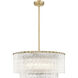 Glacier 10 Light 27.5 inch Modern Gold Pendant Ceiling Light