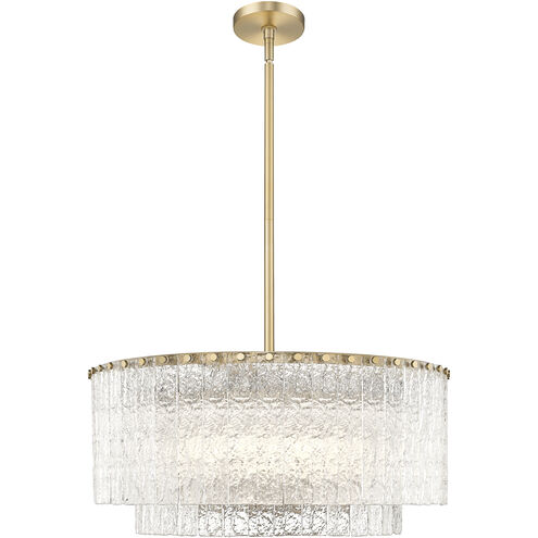 Glacier 10 Light 27.5 inch Modern Gold Pendant Ceiling Light