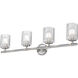 Dover Street 4 Light 33 inch Brushed Nickel Vanity Wall Light