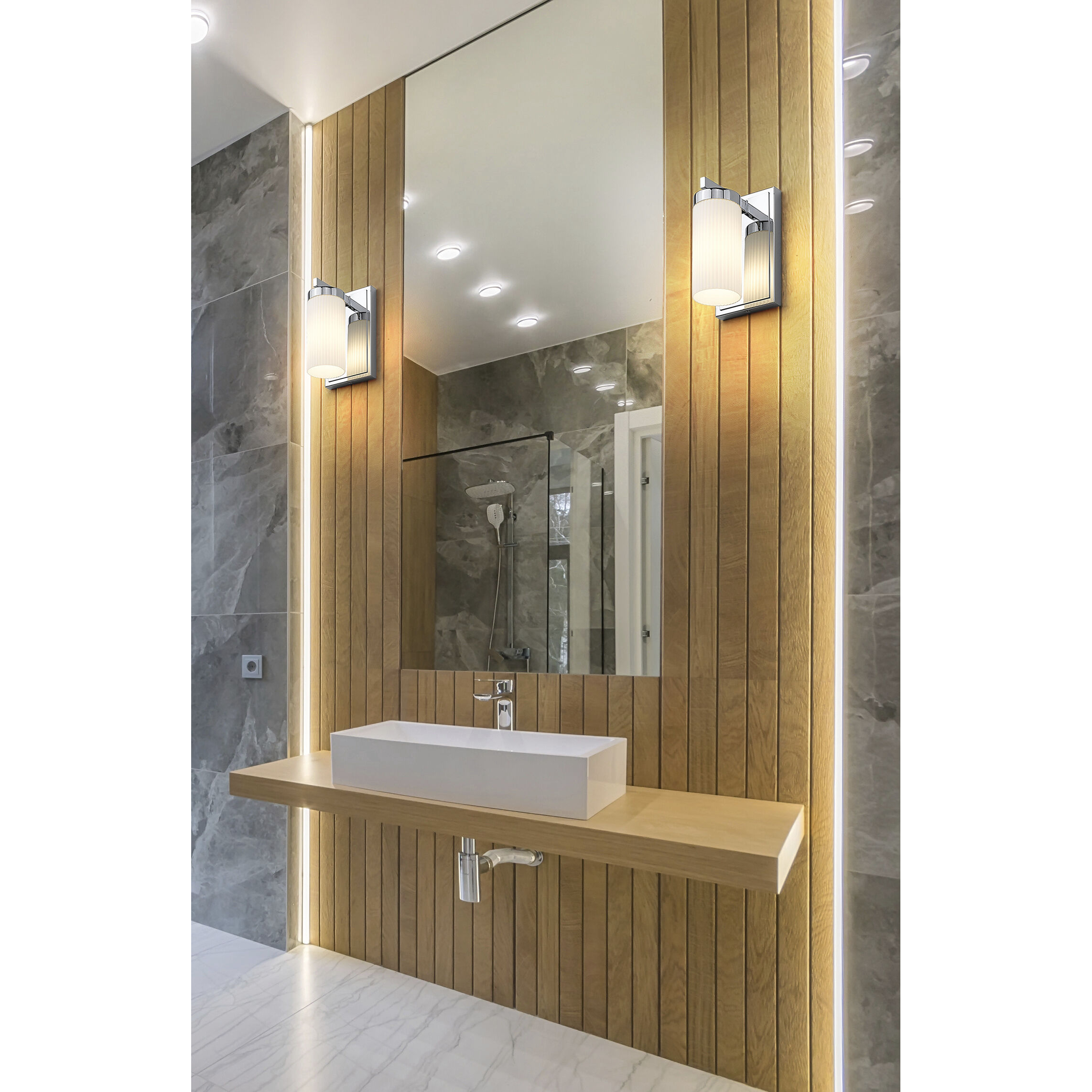 Danica Wall Sconce Wall Light in Chrome