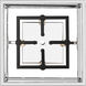 Quadra 4 Light 13 inch Chrome and Black Flush Mount Ceiling Light in 5.25