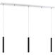Forest LED 46 inch Chrome Linear Chandelier Ceiling Light in 3, 17, Matte Black Steel