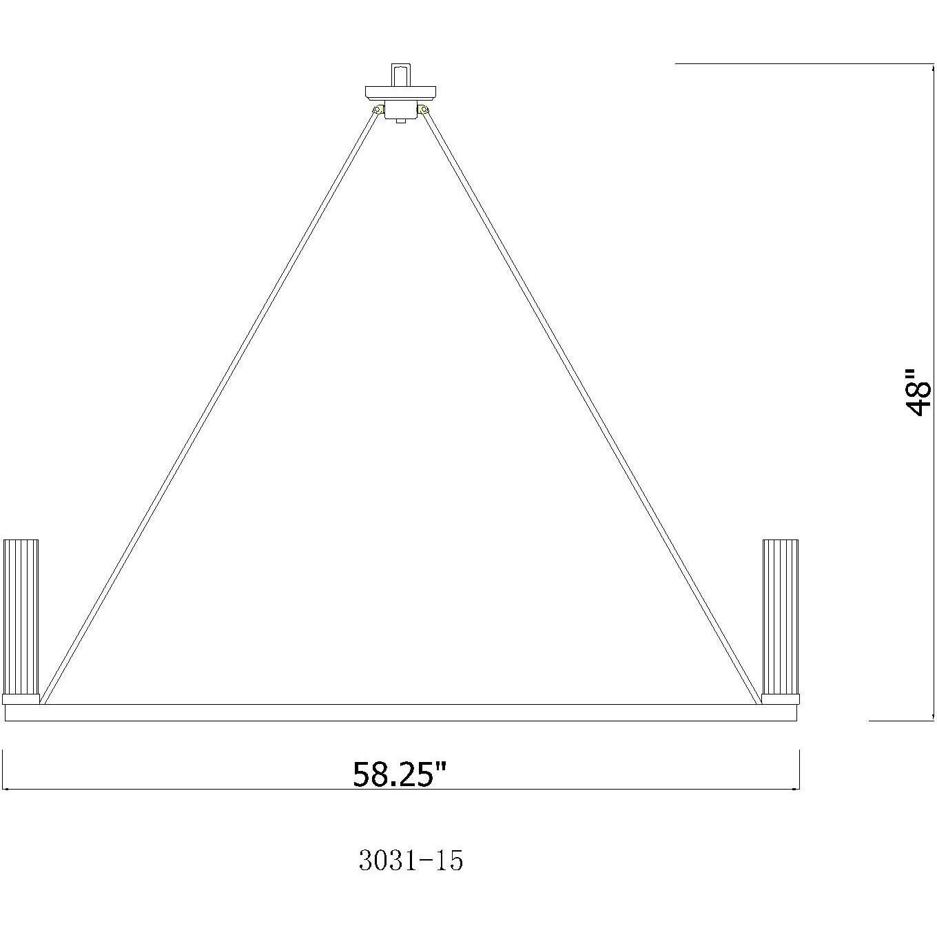 Beau 15 Light 60 inch Polished Nickel Chandelier Ceiling Light