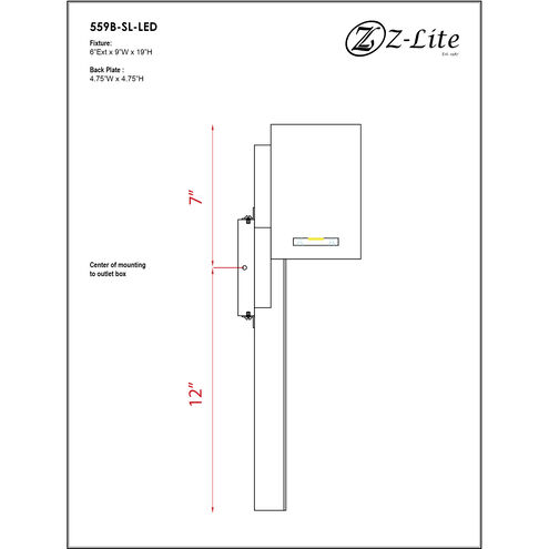 Amador Outdoor Wall Light in Silver