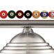 Shark 3 Light 60 inch Brushed Nickel Billiard Ceiling Light in Stepped Brushed Nickel