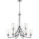 Joliet 9 Light 31 inch Chrome Chandelier Ceiling Light