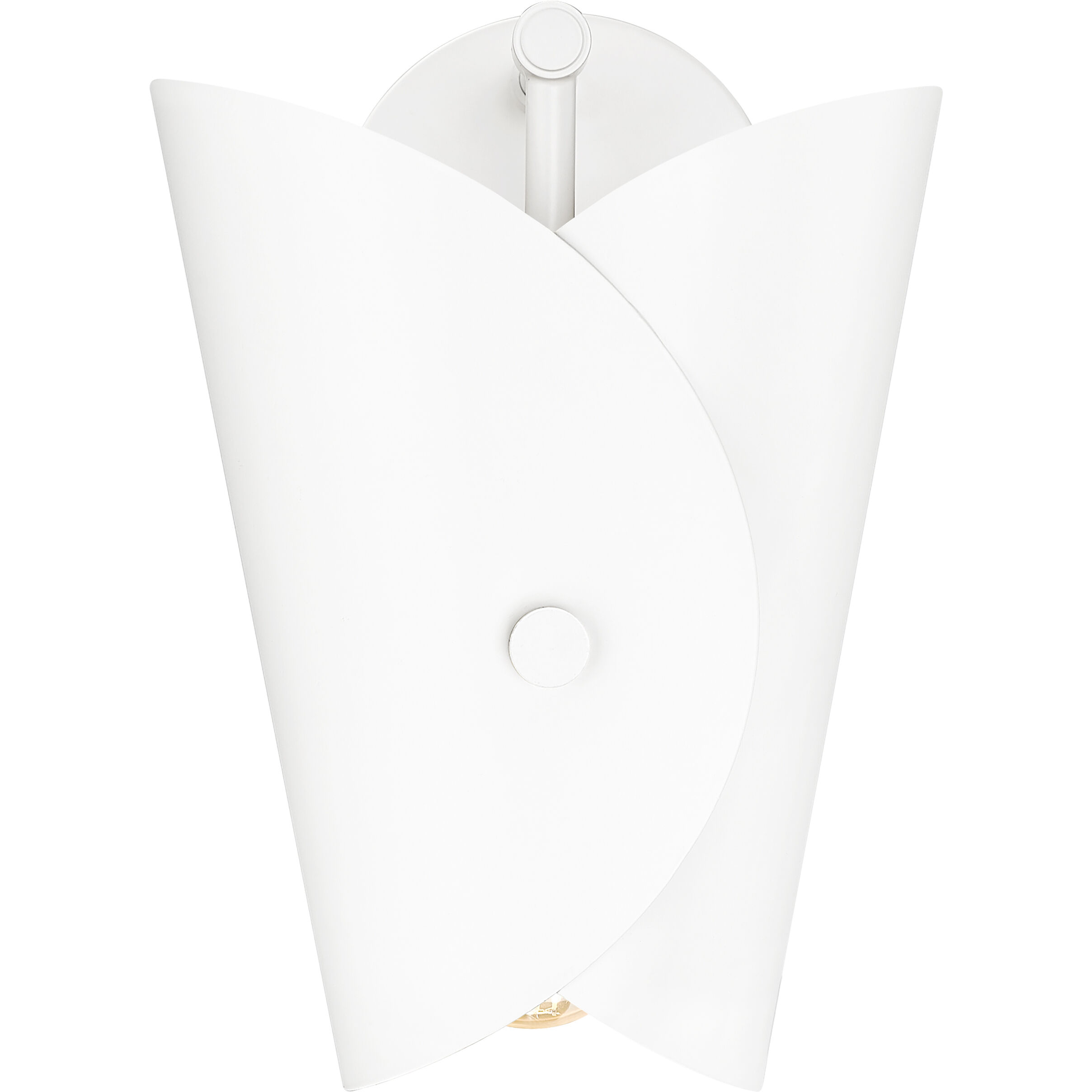 Salone Wall Sconce Wall Light in Matte White, Matte White Outer,  Gold Inner