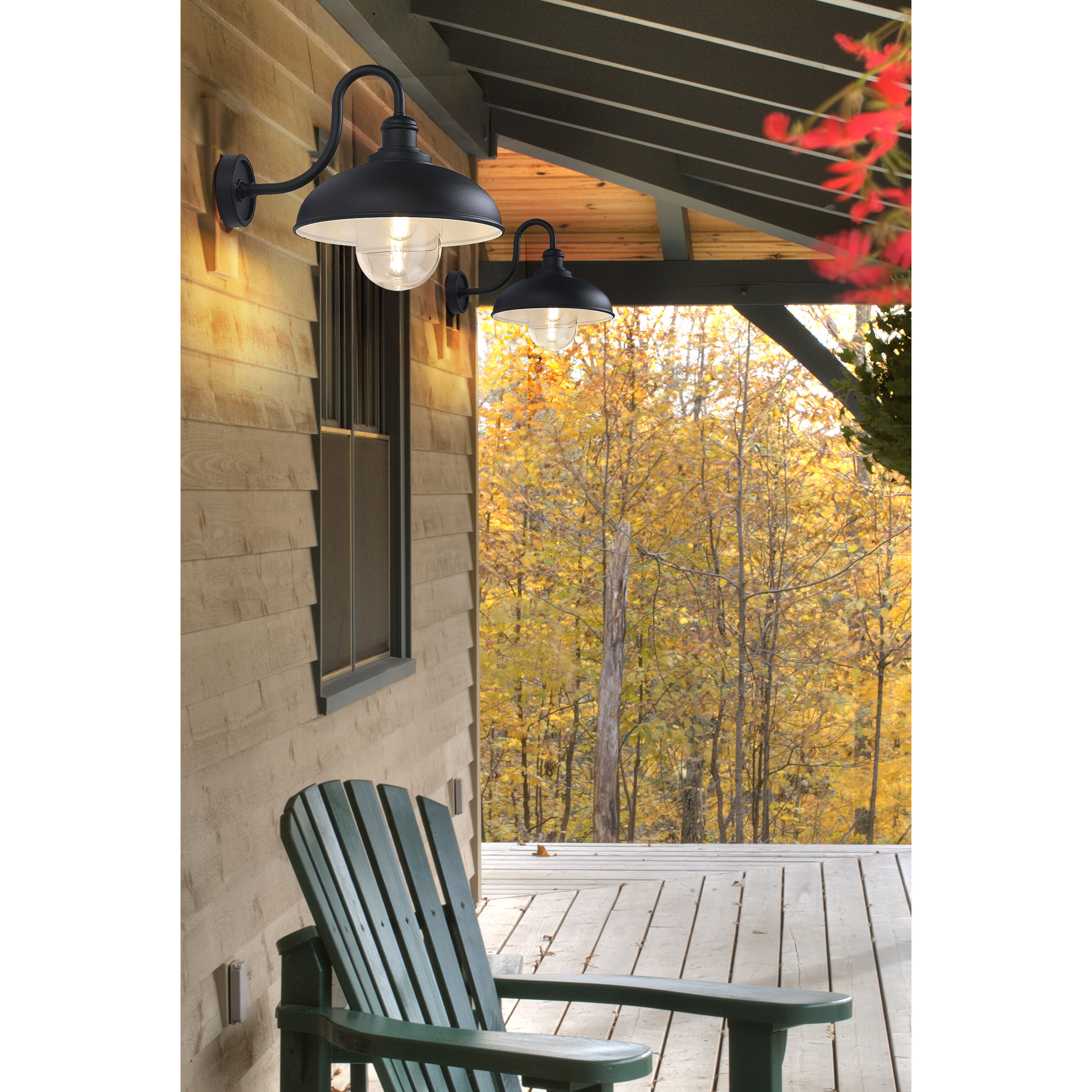 RLM 1 Light 15.5 inch Sand Black Outdoor Wall Light