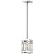 Mersesse 1 Light 6.5 inch Chrome Pendant Ceiling Light in 3.52, Clear and Chrome