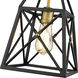 Trestle 1 Light 8 inch Matte Black and Olde Brass Pendant Ceiling Light in 5