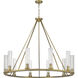 Beau 10 Light 46 inch Rubbed Brass Chandelier Ceiling Light