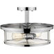 Savannah 2 Light 13.75 inch Chrome Semi Flush Mount Ceiling Light