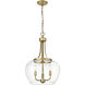 Joliet 3 Light 15.75 inch Olde Brass Pendant Ceiling Light