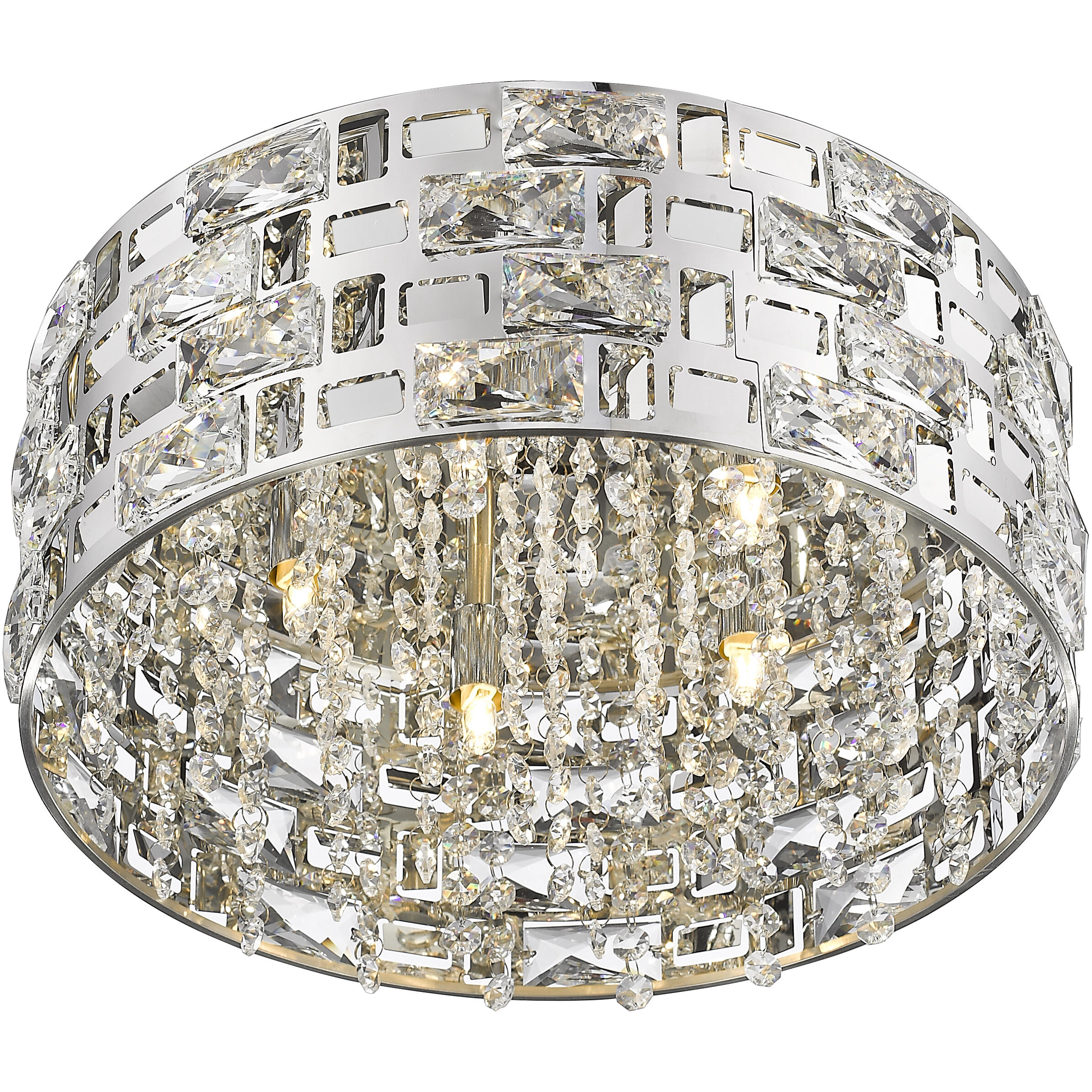 Aludra 5 Light 15.5 inch Chrome Flush Mount Ceiling Light