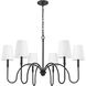 Jisele 6 Light 41.75 inch Matte Black Chandelier Ceiling Light