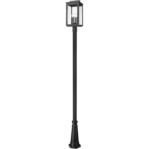 Hartwell 4 Light 116.75 inch Sand Black Outdoor Post Mounted Fixture