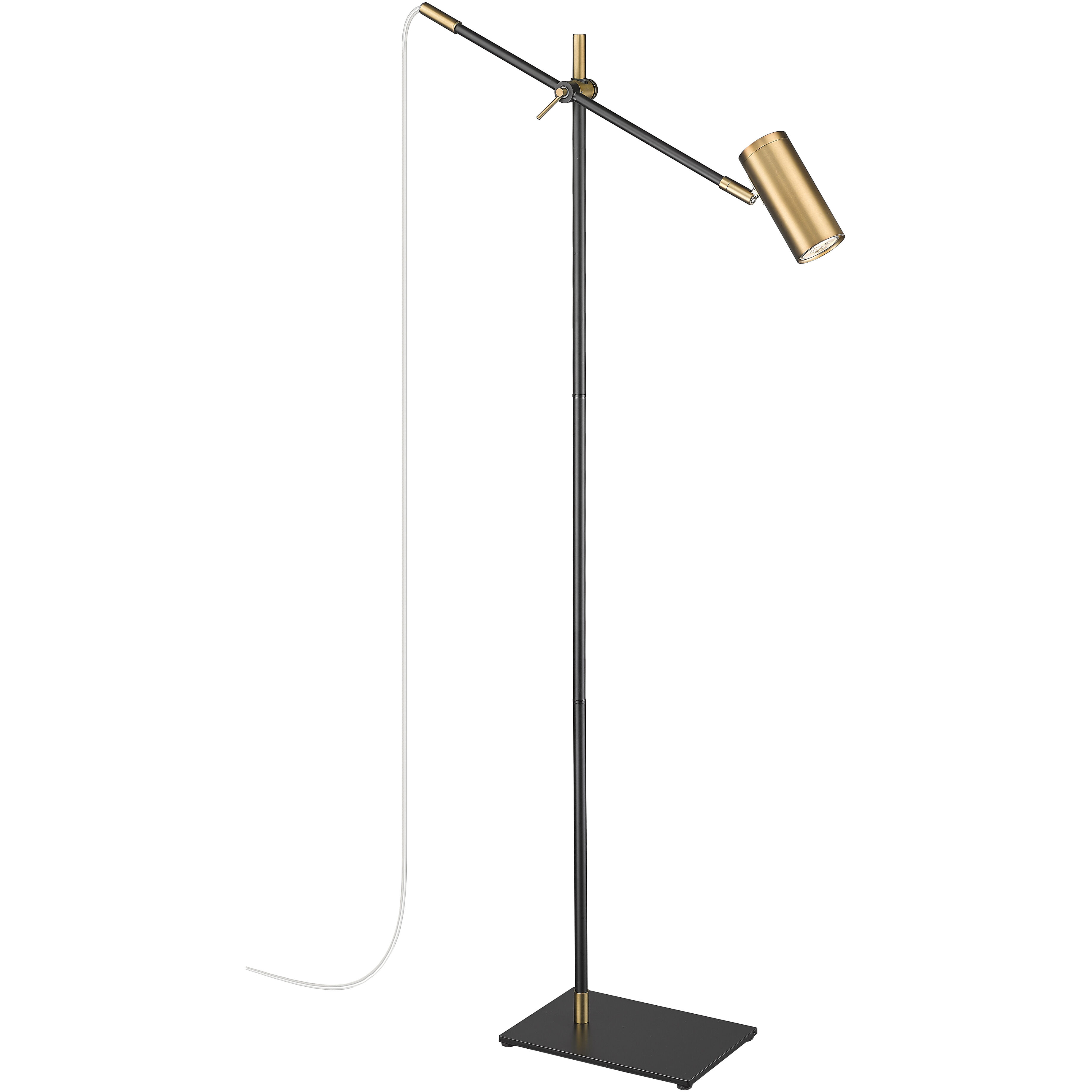 Calumet 48.25 inch 35.00 watt Matte Black and Olde Brass Floor Lamp Portable Light in Oil Rubbed Bronze