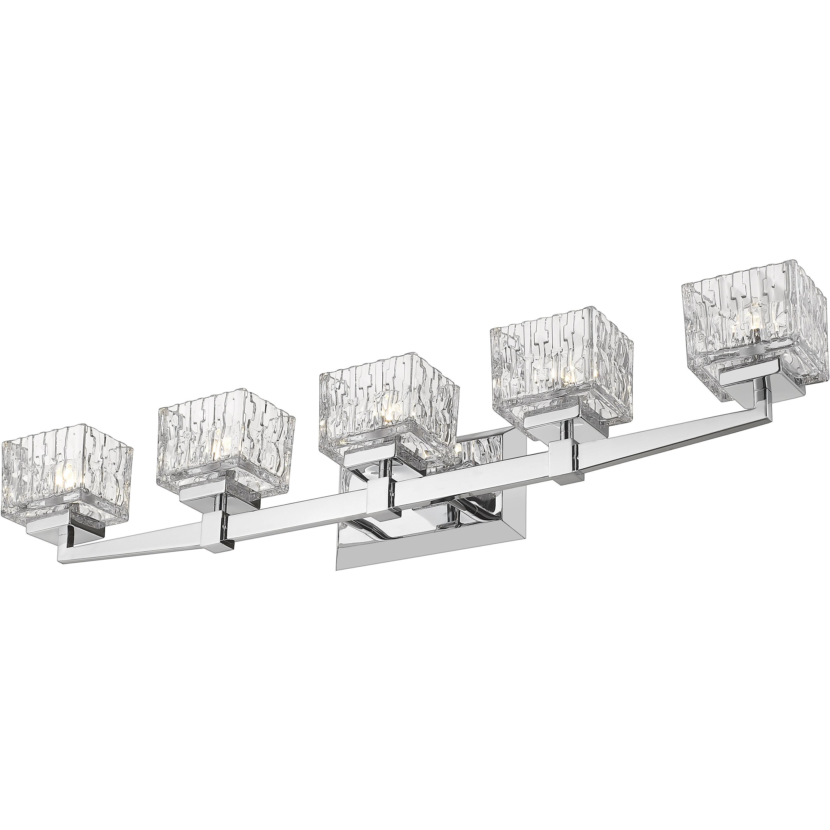 Rubicon 5 Light 36 inch Chrome Vanity Wall Light in G9