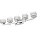 Rubicon 5 Light 36 inch Chrome Vanity Wall Light in G9