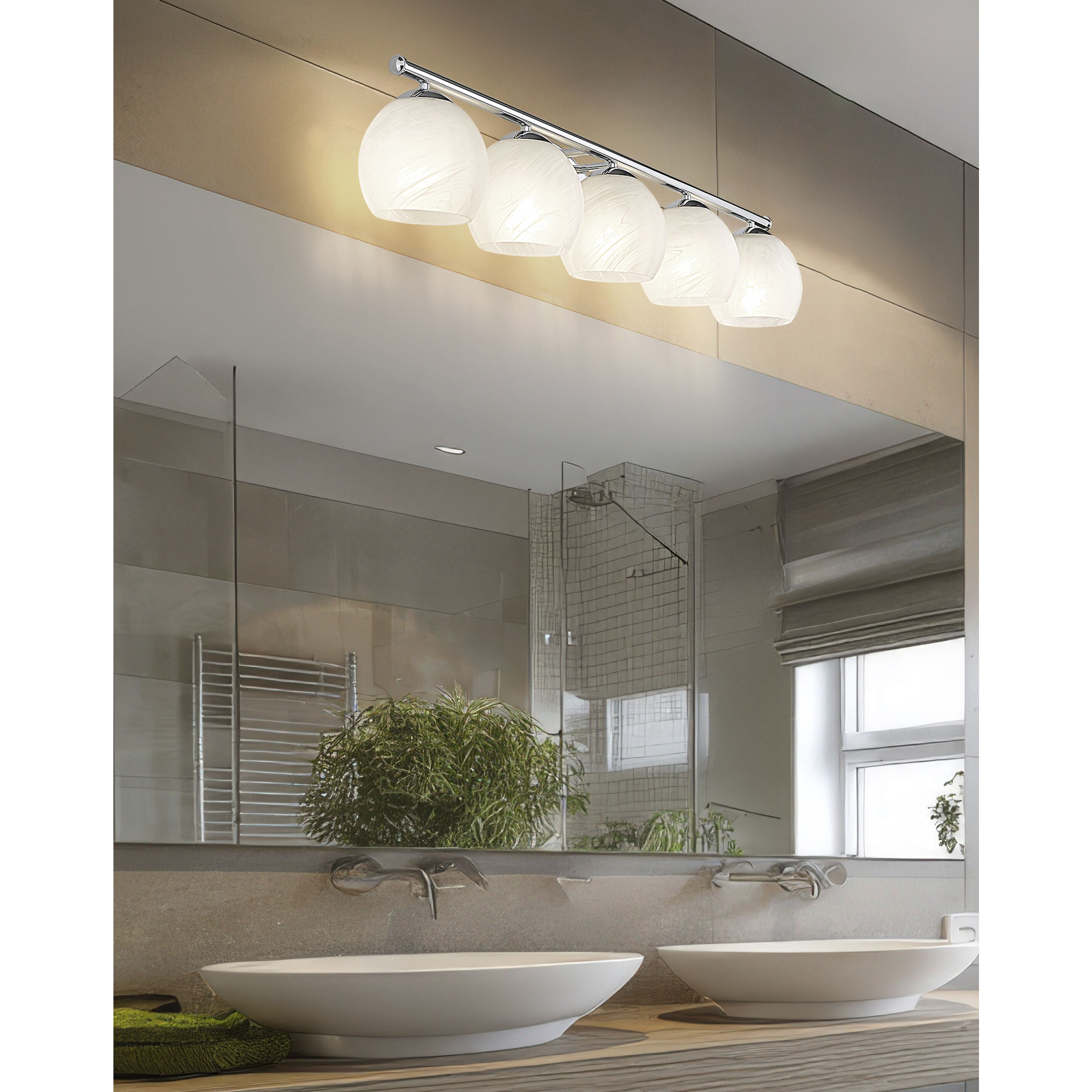 Colette Vanity Wall Light in Chrome