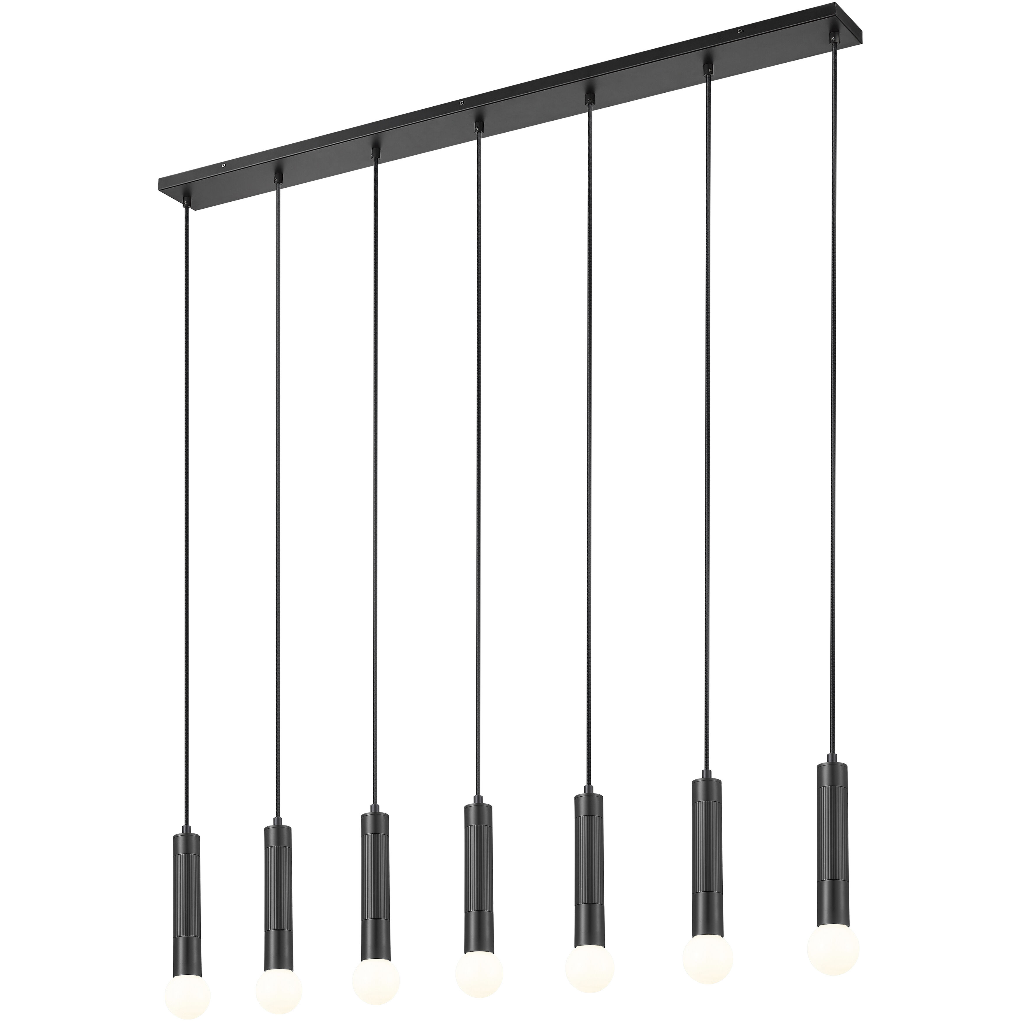 Stari Linear Chandelier Ceiling Light in Matte Black