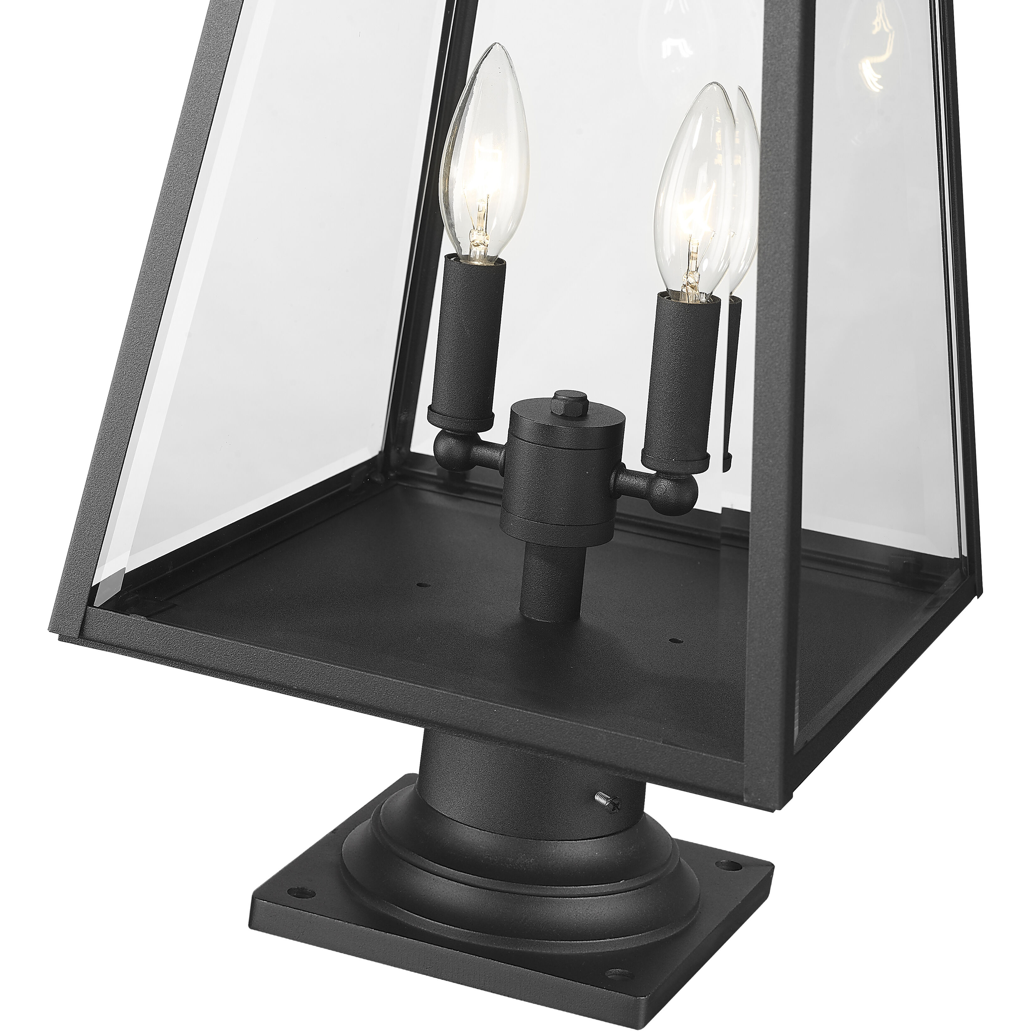 Broughton 2 Light 21.25 inch Black Outdoor Pier Mounted Fixture